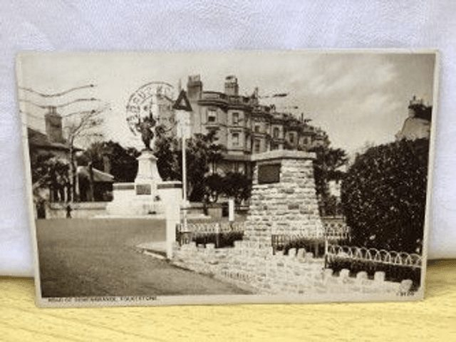 Folkestone, Road of Remembrance, Kent, Posted 1929 Upton&#039;s Bazaar Postcard. Our Ref No. R186 £2.50