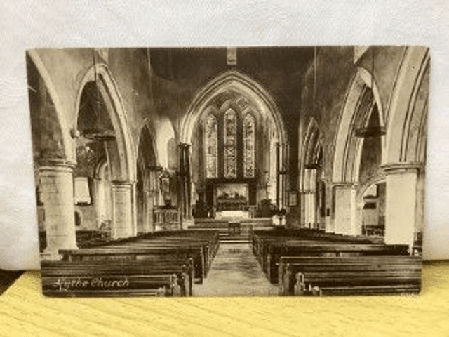 Hythe Church, Interior, Kent, vintage F. Frith &amp; Co. Ltd. Postcard. Our Ref No. R360 £2.50
