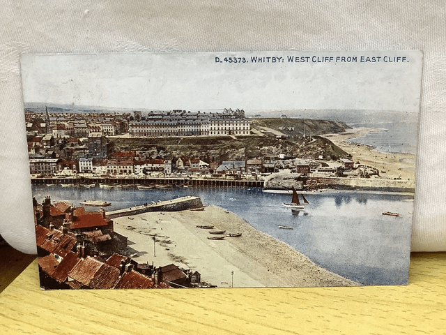Whitby, West Cliff from East Cliff, Yorkshire Posted 1920 The Photochrom Co. Ltd Antique Postcard Our Ref no. R892 £2.50