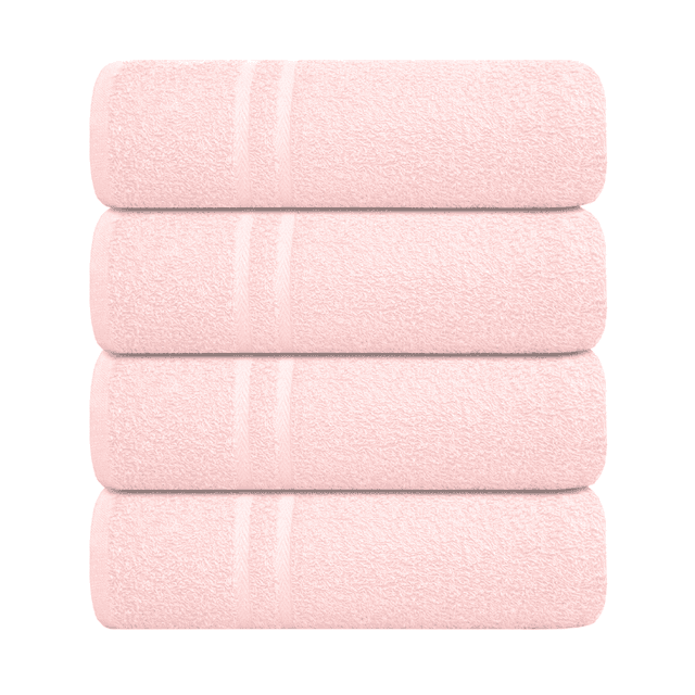 Luxury Soft Cotton Chevron Bath Sheet Blush Pink Sized at 80cm x 140cm