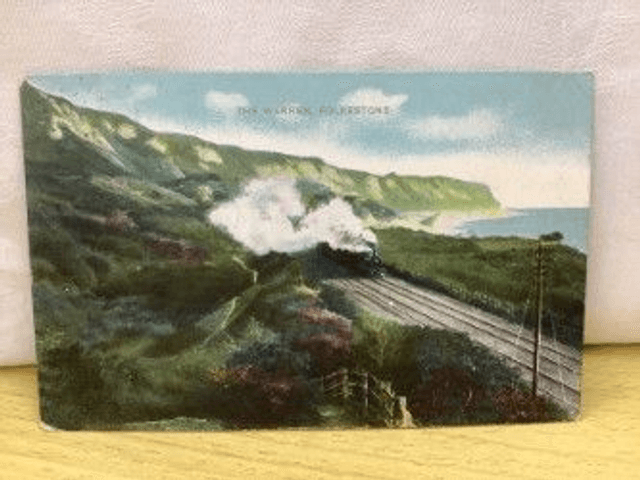 Folkestone, The Warren, Kent, Posted 1906 unbranded postcard. No. R20