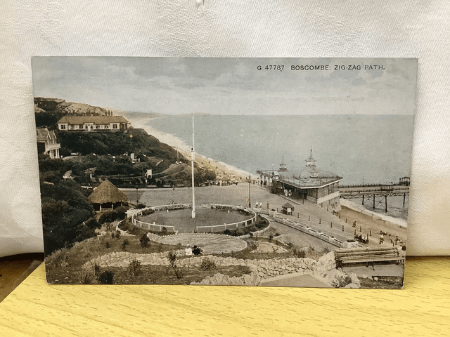 Boscombe, Zig-Zag Path, Dorset, vintage Celesque Series Photochrom Co Ltd vintage postcard. Our Ref No. R684 £2.50