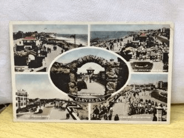 Cleveleys, Multiview Promenade etc. Lancashire, Unbranded vintage postcard. Our Ref No. R447 £2.50