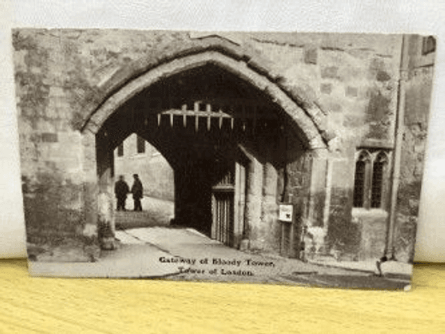 Gateway of Bloody Tower Tower of London vintage postcard by Gale &amp; Polden Postcard Our Ref No.A29 £2.00