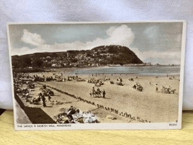 The Sands and North Hill, Minehead, Somerset vintage E.A. Sweetman &amp; Son Ltd. Vintage postcard Our Ref. No R505 £2.50