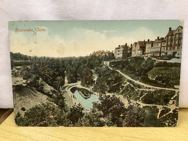 Boscombe Chine, Boscombe, Dorset Posted 1911 Valentine&#039;s Series antique postcard. Our Ref No. R674 £2.50