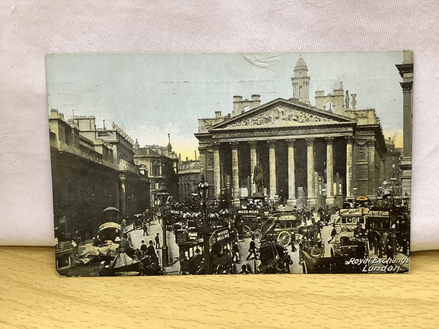 Royal Exchange - London - Posted 1909 - Horrocks &amp; Co Postcard No.12 Our Ref A131 £2.50