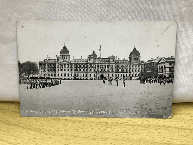 Drilling before the Admiralty Buildings, London vintage W Straker Ltd. postcard Our Ref A110 £2.50