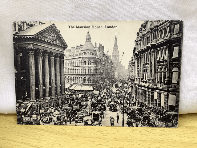 The Mansion House, London - Posted 1912 Sandle Bros vintage postcard Our Ref No. A147 £2.50