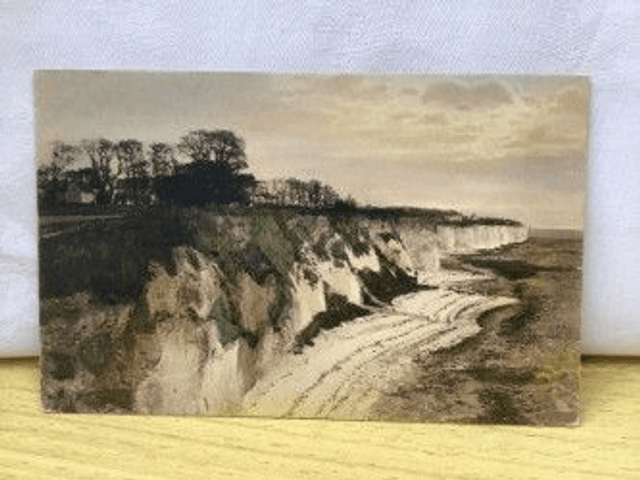 Pegwell Bay Cliffs, East, Ramsgate, Kent, Blinko&#039;s Bookshop Ramsgate Postcard. Our Ref No. R97 £2.50