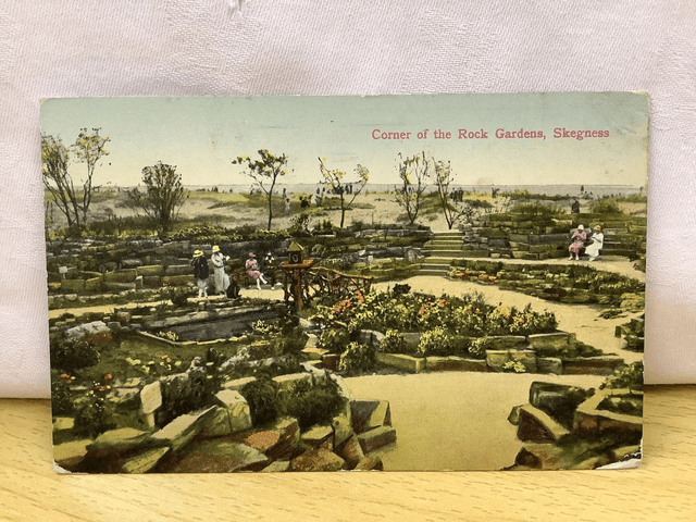 Skegness, Corner of the Rock Gardens Lincolnshire Posted 1934 Unbranded vintage postcard. Our Ref No R741 £2.50