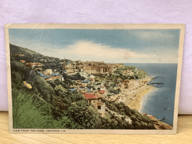 Ventnor, Isle of Wight, View from the park, Posted 1948 W.J. Nigh &amp; Sons Ltd postcard. Our Ref No. R781 £2.50