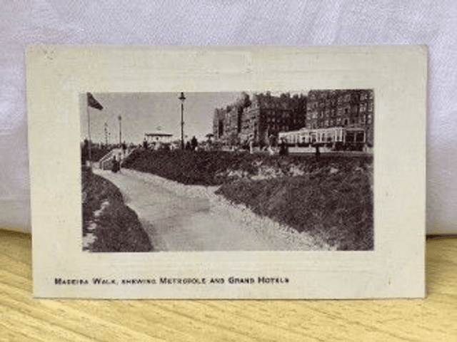 Madeira Walk, Shewing (Misprint)  Metropole And Grand Hotels, Bayfield&#039;s Bazaars Folkestone. Our Ref No. R224 £2.50