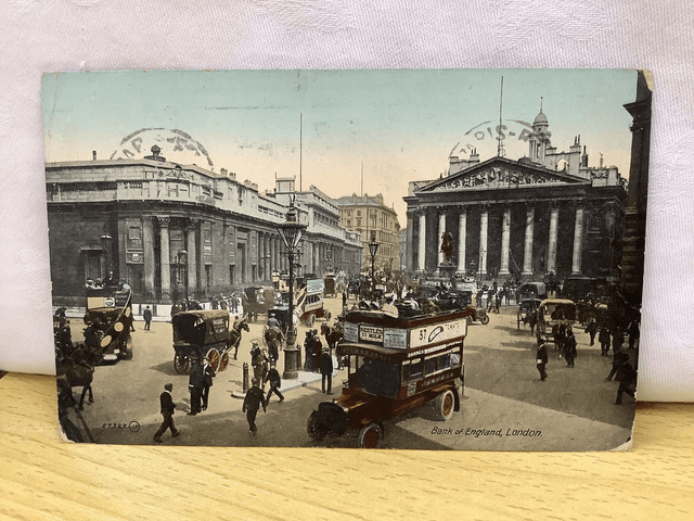 Bank of England , London - Valentine Series Posted 1912 Postcard  No. 07327 Our Ref A146 £2.50