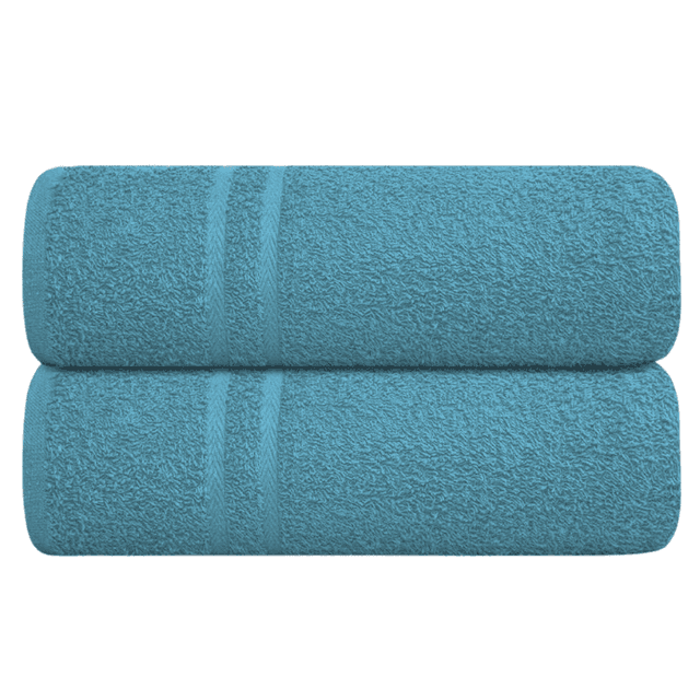 Luxury Soft Cotton Chevron Hand Towel Blue Size. 50cm x 80cm