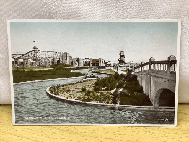 Skegness, Waterways and Amusements, Lincolnshire Valentine&#039;s Carbo Colour Postcard. Our Ref No. R740 £2.50