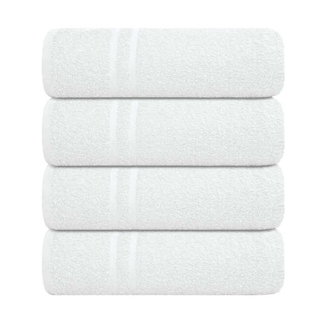 Luxury Soft Cotton Chevron Bath Sheet White Generously sized at 80cm x 140cm
