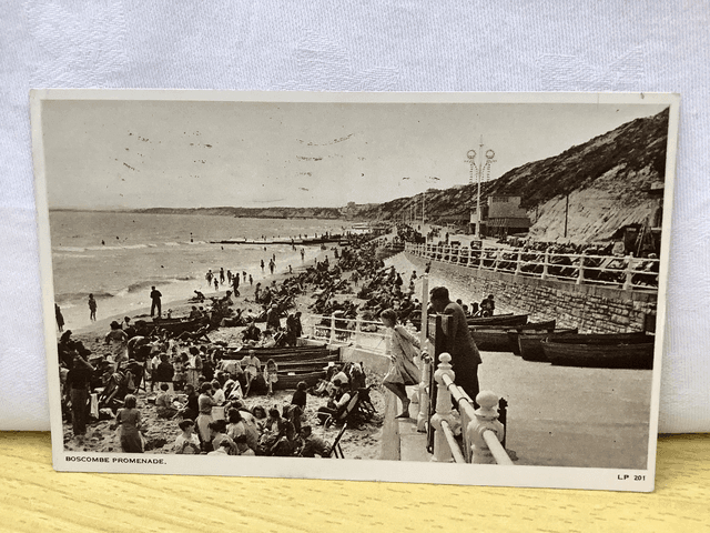 Boscombe Promenade, Dorset, Posted 1956, vintage Lansdowne Production Co. postcard. Our Ref No. R818 £2.50