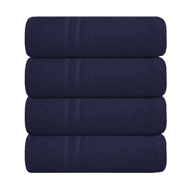 Luxury Soft Cotton Chevron Bath Sheet Navy sized at 80cm x 140cm