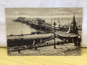 The Palace Pier, Winter Gardens & Aquarium, Brighton, Sussex J. Welch & Sons postcard. Our Ref no. R170 £2.25