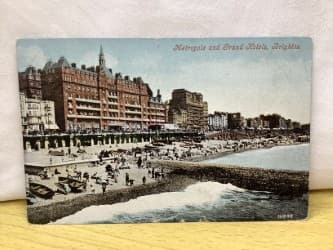 Metropole and Grand Hotels, Brighton, Sussex, Posted 1906 Valentine's Series postcard. Our Ref No. R298 £2.00