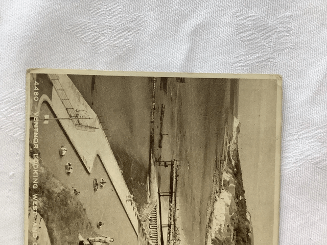 Ventnor, Looking West and Canoe Lake, Isle of Wight, Posted 1950 W.J. Nigh Vintage postcard. Our Ref No. R857 £2.50