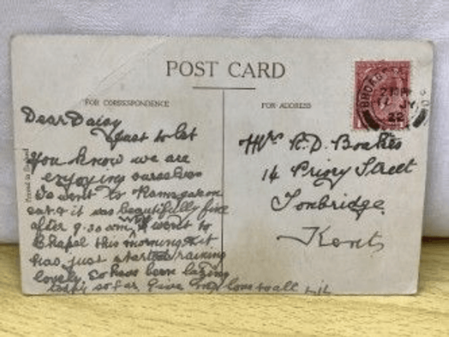 Ramsgate, The Front And Harbour, Kent, Posted 1922 vintage unbranded postcard Our Ref no. R5