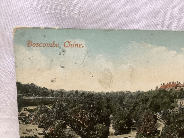 Boscombe Chine, Boscombe, Dorset Posted 1911 Valentine's Series antique postcard. Our Ref No. R674 £2.50