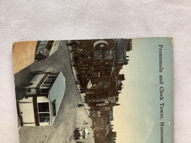 Morecambe, Promenade and Clock Tower, Lancashire, Posted 1934 The Milton Series Vintage Postcard. Our Ref No. R667 £2.00