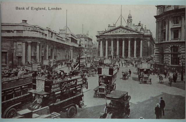 Bank of England, London Valentine's Series unposted postcard. Our Ref A227